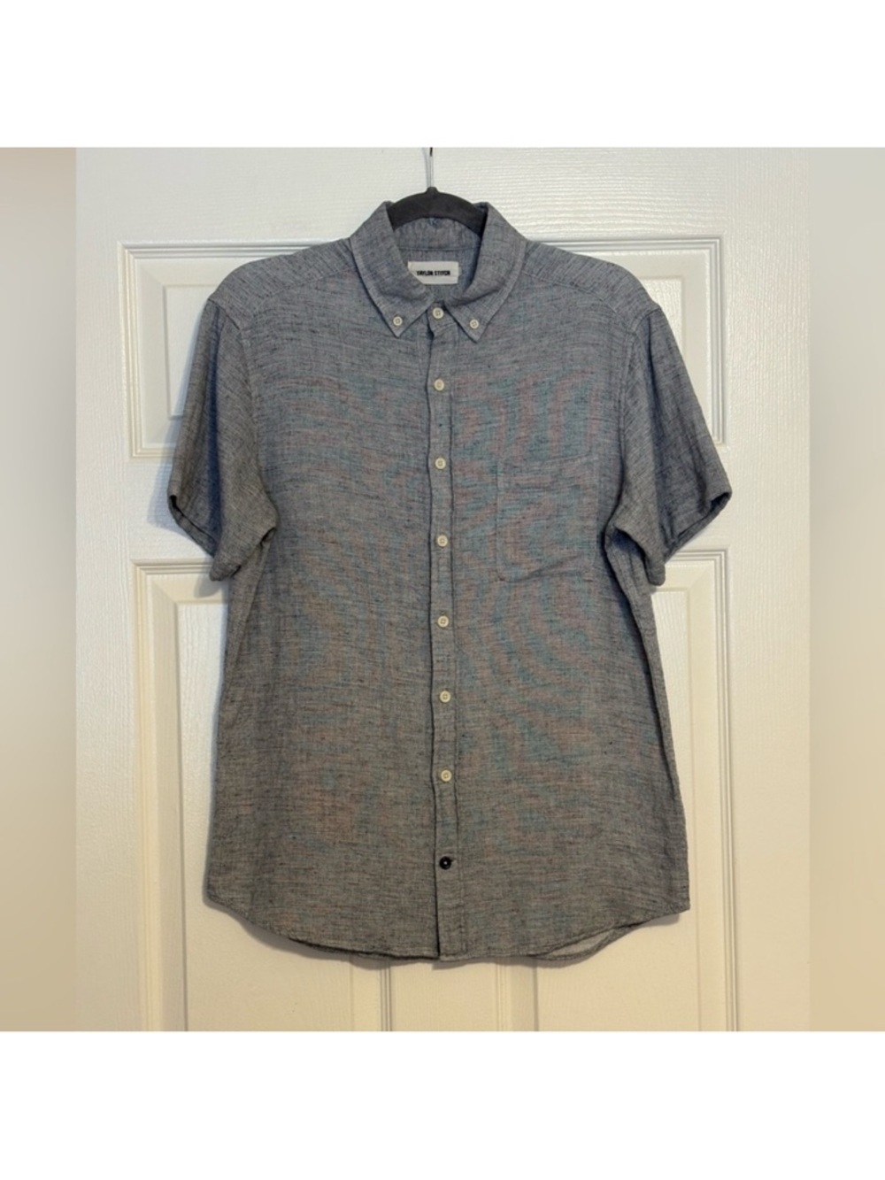 Taylor Stitch Short-Sleeve Button-Down Shirt in Heather Gray